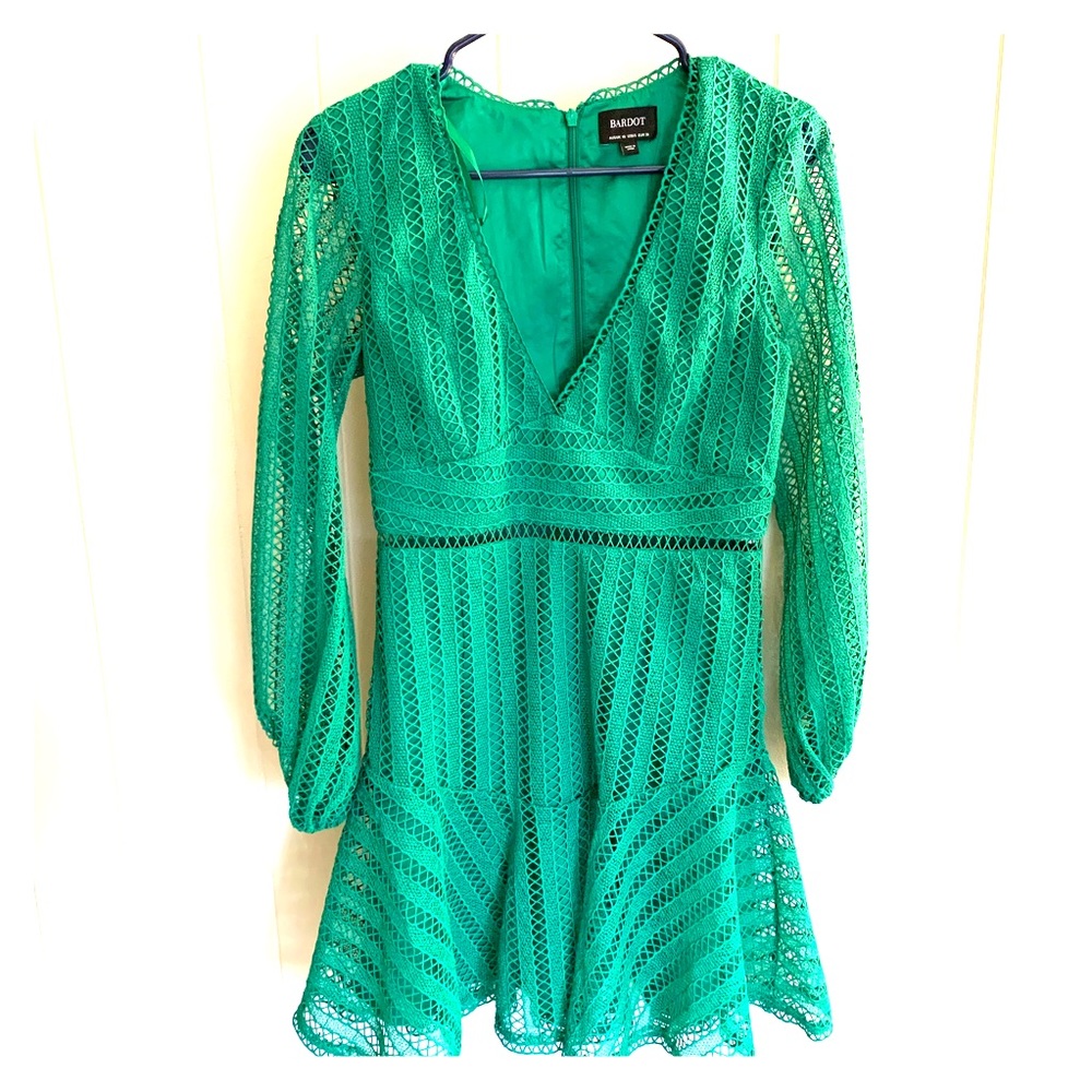 NWOT Bardot eyelet mini dress